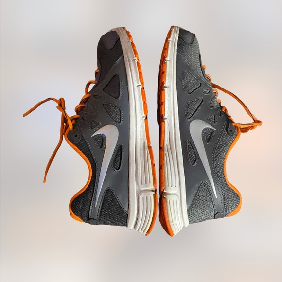 nike revolution 2 orange grey running walking sneakers mens 10.5 - Picture 4 of 9